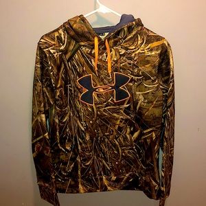 Under Armour Camouflage & Orange Hooded Sweatshirt